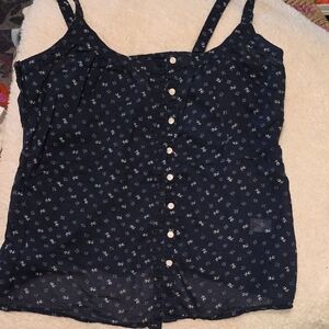 Lucky Brand Navy Floral Tank Top